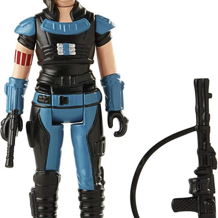 STAR WARS Retro Collection Cara Dune Toy 3.75-Inch-Scale The Mandalorian Action Figure with Accessories, Toys for Kids Ages 4 and Up, Blue