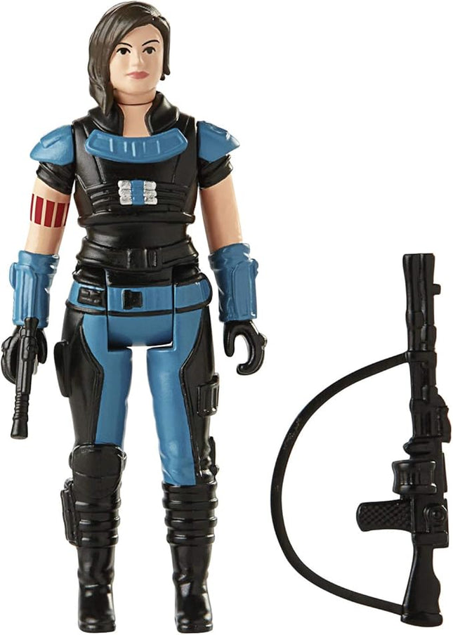 STAR WARS Retro Collection Cara Dune Toy 3.75-Inch-Scale The Mandalorian Action Figure with Accessories, Toys for Kids Ages 4 and Up, Blue
