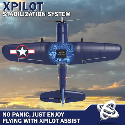 LEAMBE 4 Channel RC Plane - Ready to Fly Aerobatic Aircraft, Easy Control for Beginners, F4U Corsair RC Airplane Best Gift for Boys
