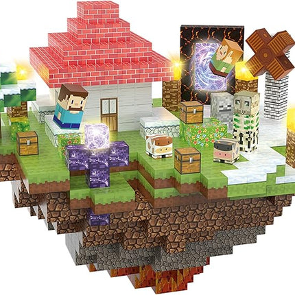 200PCS Magnetic Blocks Building Toys Set, Light Up Magnet Cubes, 3D Magnetic Building Blocks for Kids Boys Girls Ages 3+, STEM Sensory Christmas Birthday Present Construction Toys