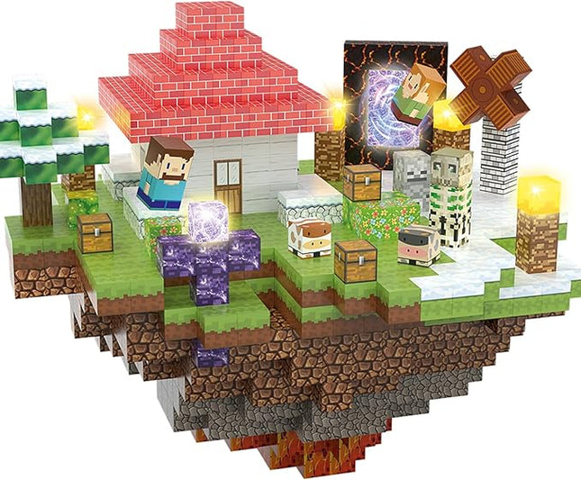 200PCS Magnetic Blocks Building Toys Set, Light Up Magnet Cubes, 3D Magnetic Building Blocks for Kids Boys Girls Ages 3+, STEM Sensory Christmas Birthday Present Construction Toys