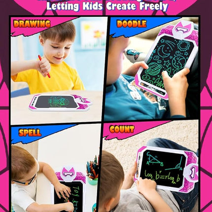 LCD Writing Tablet for Kids 10 Inch Spider Hero for Toddler 3 4 5 6 7 8 - Paint, Doodle Board, Drawing Pad - Travel Toys, Road Trip Car Activities, Birthday Christmas Gift Boys & Man