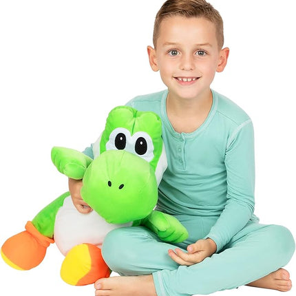 Franco Kids Bedding Super Soft Plush Cuddle Pillow Buddy, One Size, Mario Yoshi