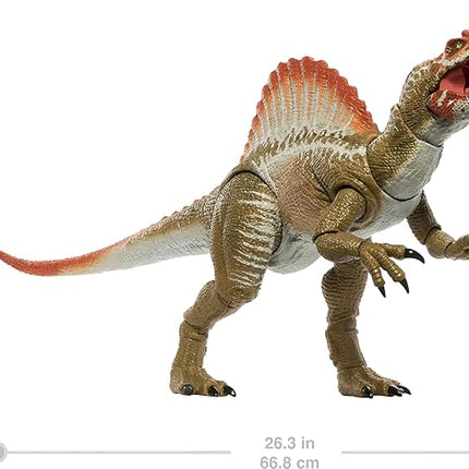 Mattel Jurassic World Hammond Collection Action Figure, Jurassic Park 3 Spinosaurus, Extra Large Carnivore Dinosaur Toy, Posable Tongue & Wired Tail
