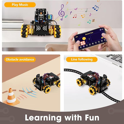 Robotics Kit for Kids Ages 8–12 12-16, ACEBOTT Smart Robot Car Kit with 3MP Camera, STEM Toys for Boys Compatible with Arduino & Scratch,App & Remote Control,STEM Gift for Boys, Girls,Teens and Adults