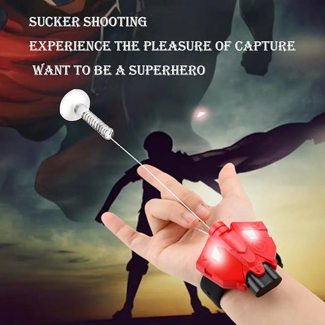 Web Launcher String Shooters Toy, Cool Gadgets Spider String Shooter Real Silk-Can Grab Small Objects, Superhero Role-Play Cool Stuff Fun Toys Great for Men and Kids (Red/White)