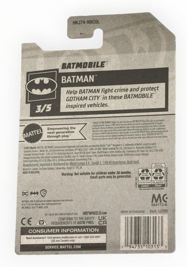 Hot Wheels Batmobile, Batman 3/5 [White] 103/250