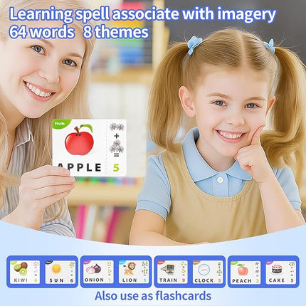 Educational Toys for Kids Ages 3-8, Matching Letter Spelling Math Game ABC Learning, Christmas Birthday Gifts Preschool& Kindergarten Kids for 3 4 5 6 7 8 Year Olds Boys and Girls Navy Blue