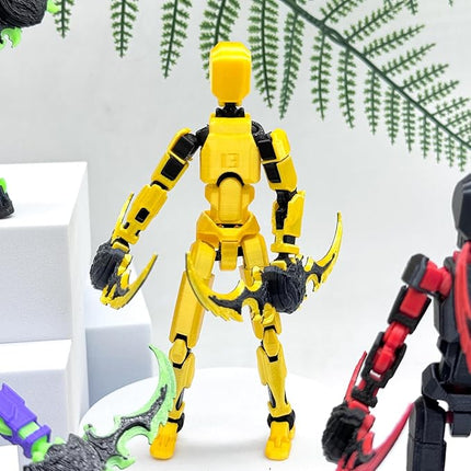 4 Packs (Assembly Completed) T13 Action Figure Set,Titan 13 Robot Movable Action Figure,3D Printed 13 Action Figure Articulated,Full Body Mechanical Doll,Christmas Birthday Gift for Kids Adult