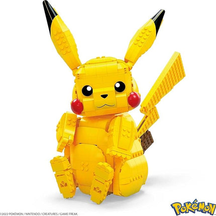 MEGA Pokémon Building Toys Set Jumbo Pikachu with 806 Pieces, Articulated and Poseable, 12 Inches Tall, for Kids