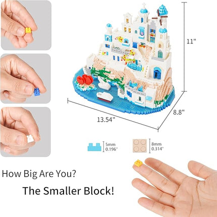 Building Block Set, Architecture Aegean Sea Micro Building Block Model Educational Toys Building Kit 5810 PCS
