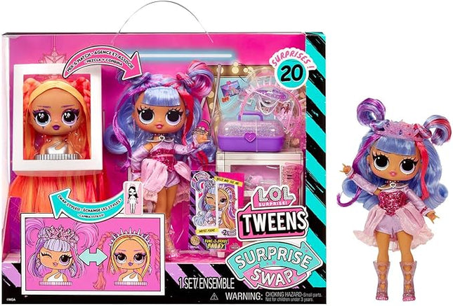 L.O.L. Surprise! Tweens Surprise Swap Fashion Doll Buns-2-Braids Bailey with 20+ Surprises Including Styling Head and Fabulous Fashions and Accessories – Great Gift for Kids Ages 4+