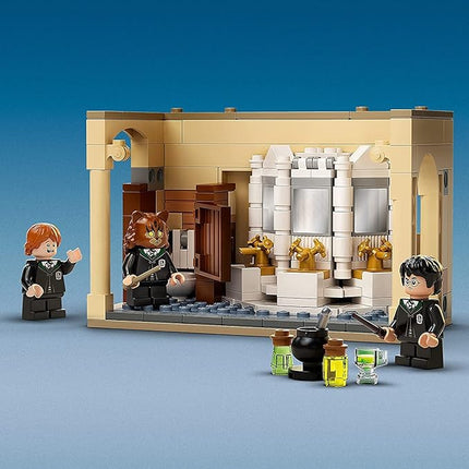 LEGO Harry Potter Hogwarts: Polyjuice Potion Mistake 76386 Moaning Myrtle's Bathroom with Ron Weasley and Hermione Grainger Minifigures, Gift Idea for Grandchildren with Golden Harry Potter Minifigure