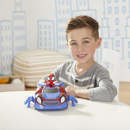 Spidey and His Amazing Friends Marvel Change 'N Go Web-Crawler and Spidey Action Figure, 2-in-1 Vehicle, 4-Inch , for Kids Ages 3 and Up