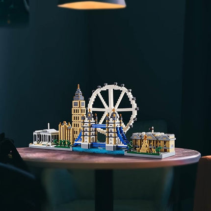 Micro Building Blocks Set Architecture London Skyline Collection Building Set Model Kit London Bridge Gift for Adults and Kids Ages of 14+ 3430 Pieces