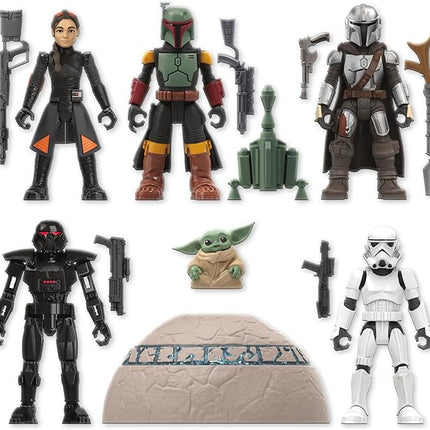 STAR WARS Mission Fleet, 2.5-Inch Scale Mandalorian Action Figure Set with 6 Figures & 8 Accessories, Toys for 4 Year Old Boys & Girls (Amazon Exclusive)