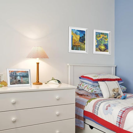 150 Pieces Mini Jigsaw Puzzle for Adults & Kids - 6" x 4" Small Capsule Tube Intelligent Game - Impression Sunrise, Fritillaries in a Copper Vase, Cafe Terrace at Night 3 Pack