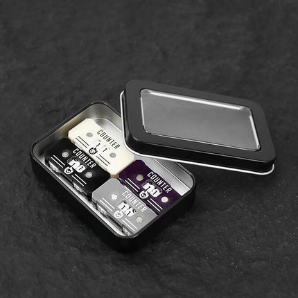 4Pcs MTG Life Counter Twin Digits with Metal Box, Health Tracker Life Counter for Magic The gatering, Compatible with MTG Magic Card Games Accessories RPG D&D CCG TCG Tabletop Board Games