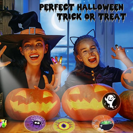 Halloween Party Favors for Kids, 36 Pcs LED Light Up Finger Lights Halloween Goodie Bag Fillers Treats Stuffers Glow in The Dark Toys Bulk for Halloween Party Gifts Trick or Treat Toy