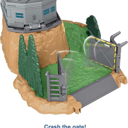 Mattel Jurassic World Dominion Minis Giganotosaurus Rampage Playset with 2 Mini Dinosaur Figures and Break Apart Features, Toy Set