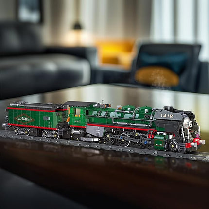 NUTCRACKER 141R Vintage Steam Train Building Blocks Set, Classic Train Model Building Kit, Construction Brick Education Learning Toys Birthday Gift for Adult Boys Teenagers 14+ (1782 Pieces)