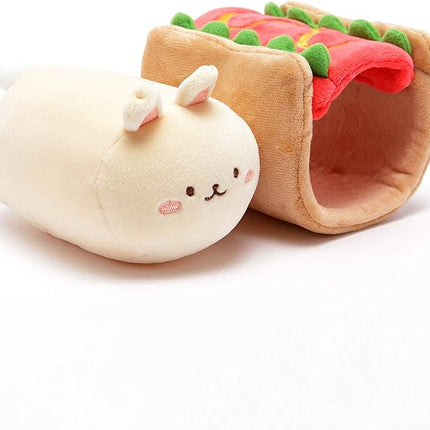Anirollz Bunniroll Plush in Hotdog Outfitz – Kawaii Bunny Stuffed Animal with Removable Costume – Cute 6” Squishy Plush Toy Gift for Girls & Kids