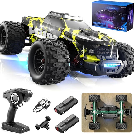 1/16 RTR Brushless Fast RC Cars for Adults, Max 42mph Electric Off-Road RC Truck, High Speed RC Car 4X4 Remote Control Car with 2 Lipo Batteries for Adult