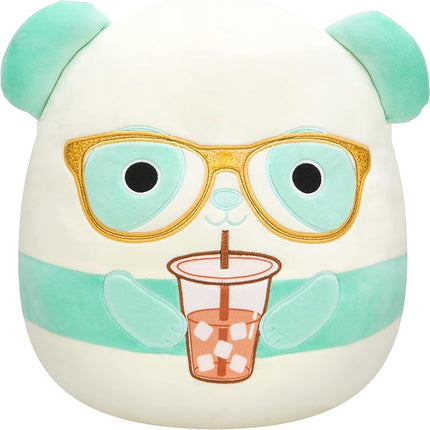 Squishmallows Original 14-Inch Sissy Teal Panda with Glasses - Large Ultrasoft Official Jazwares Plush