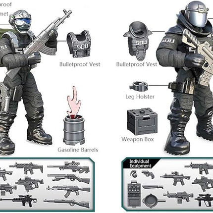 YEIBOBO ! Special Forces Mini Action Figure with Military Weapons and Accessories (Flying Tigers Team XJ-822)