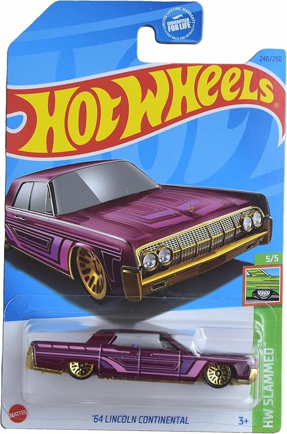 Mattel Hot Wheels '64 Lincoln Continental, HW Slammed 5/5 [Pink] 246/250