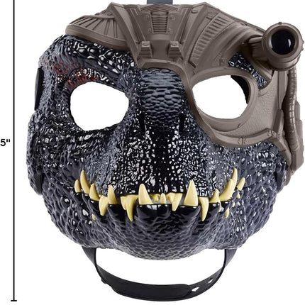 Mattel Jurassic World Indoraptor Dinosaur Mask with Tracking Gear, Light and Sound for Costumed Role Play