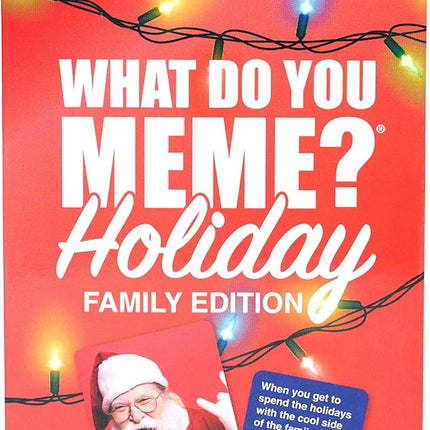 What Do You Meme? Holiday Family Edition by Relatable, Holiday Games Travel Pack, Christmas Party Game, Includes 30 Photo Cards and 120 Caption Cards