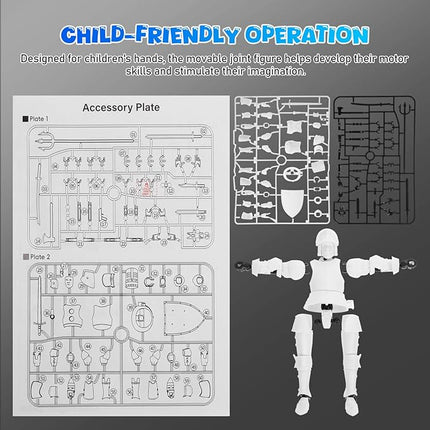 Toyvian 1set Articulated Medieval Knight Action Figure Accessories Poseable Robot Toy for Creative Play Includes Dual Helmets and Hand Styles Desktop Ornament and Shelf Decoration