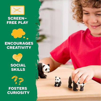 Terra by Battat – 4 Pieces Giant Panda Family – Realistic Plastic Animal Figures – Zoo Animal Toys – Educational Figures for Kids – Inspires Imaginative Play – Perfect for Toddlers – 3+ Years