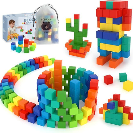 100 PCS Magnetic Building Blocks, for Toddlers Age 3-5, for Kids Ages 4-8,Magnetic Cubes, Preschool Educational Sensory Magnet Toys for Boys and Girls