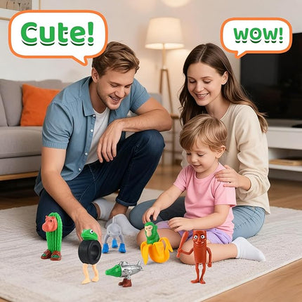 8PCS Italian Action Figure，Brainrot Meme Shark Figures Toys Tralalero Tralala, BRR BRR Patapim,Tung Tung Tung Sahur,Brainrot Meme Shark Collectible Animals Figurine Doll Gifts for Fans.