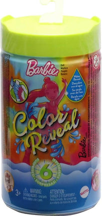 Barbie Color Reveal Small Doll & Accessories, Neon Tie-Dye Series, 6 Surprises, 1 Chelsea Doll (Styles May Vary)