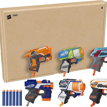 NERF MicroShots 6-Blaster Bundle - 6 Mini Dart-Firing Elite Blasters and 6 Official Elite Darts - Kids, Teens, Adults (Amazon Exclusive), 1.73 x 16.5 x 10.98 inches