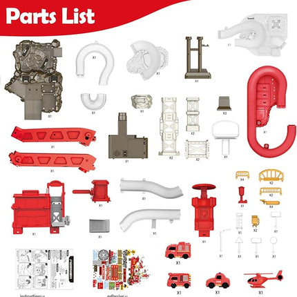 Toy Car Ramp Track, Adventure Railcar Colorful Vehicles Construction Play Set with 8 Cars Track Gifts for Kids 3+