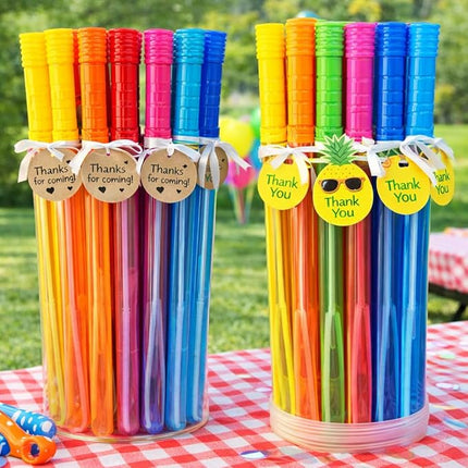 oojami 30 Pack Big Bubble Wands - 14 inches Assortment of Colors Ideal for Party Favors Birthday School Easter Graduation, Bubble Theme Party Value Pack
