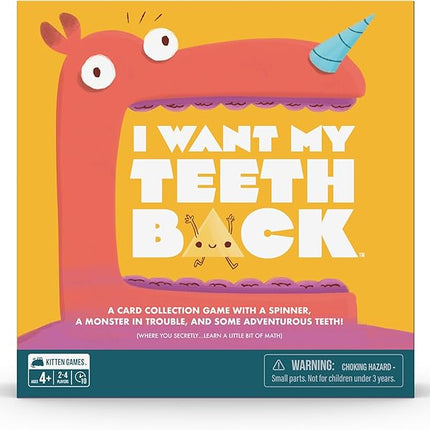 Exploding Kittens I Want My Teeth Back 2-4 Players - Ages 4+ - 10 Minutes to Play - Educational Board Game for Kids