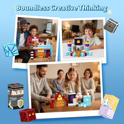 Magnetic Blocks, Magnetic Tiles Building Blocks, Magnet Cubes Kids Toys, Classroom Sensory Toys for 3-5 4-6 5-7 6-8 Year Old Boys Girls,Outdoor Travel Christmas Birthday Gifts for Children