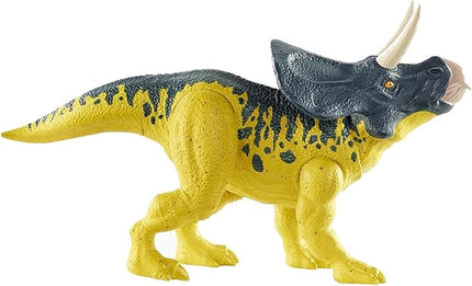 Jurassic World Toys Wild Pack Zuniceratops Herbivore Dinosaur Action Figure Toy with Movable Joints, Realistic Sculpting & Attack Feature, Kids Gift Ages 3 Years & Older