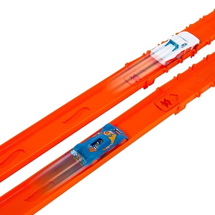 Hot Wheels Toy Car Track Set, Track Creator Deluxe Pack & 2 1:64 Scale Die-Cast Vehicles, 25 Feet of Different Length Speed Snap Track & Connectors (Amazon Exclusive)