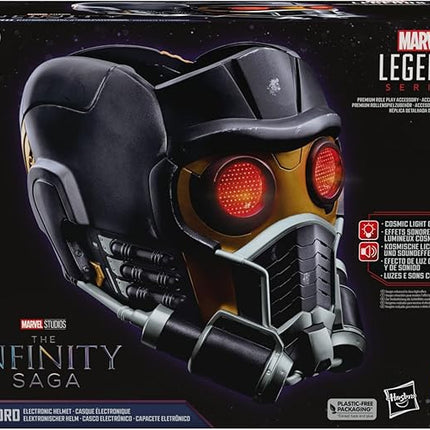 Marvel Legends Series Star-Lord Premium Electronic Roleplay Helmet with Light and Sound FX, Guardians of the Galaxy Adult Roleplay Gear