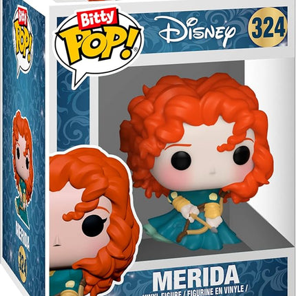 Funko Bitty Pop Disney Princesses - Rapunzel, Merida, Moana and A Surprise Mystery Mini Figure - 0.9 Inch (2.2 Cm) Collectable - Stackable Display Shelf Included - Cake Topper - Gift Idea