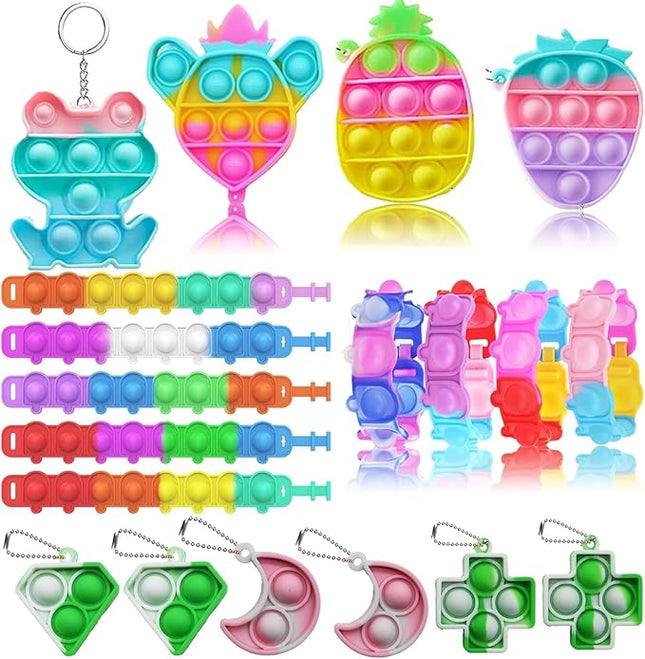 117 Pcs Party Favors for Kids 4-8, Birthday Gift Toys, Pop Fidget Toys, Treasure Box Toys, Carnival Prizes, School Classroom Rewards, Pinata Stuffers, Goodie Bags Filler for Boys Girls 8-12