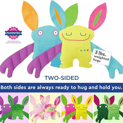 Bumpas Weighted Plush Toy – Machine Washable Calming & Comforting Stuffed Animal for Kids – Arms and Body are Weighted to Give a Realistic Hug – Soft Companion for Playtime, Naptime & Travel (Jiff)