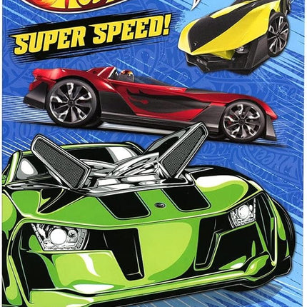 Hot Wheels Super Speed Coloring Book - Big Fun Book to Color Hot Wheels Coloring Book, Boys Arts and Crafts Activity Coloring for Kids Birthday, Party Favors 80 Coloring Pages