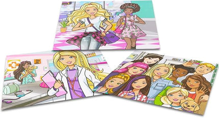Barbie Jigsaw Puzzle Set for Kids, Girls - Bundle with 3 Barbie and Friends Puzzles Plus Stickers, Tattoos, More (24, 48, and 100 Piece Count Puzzles)